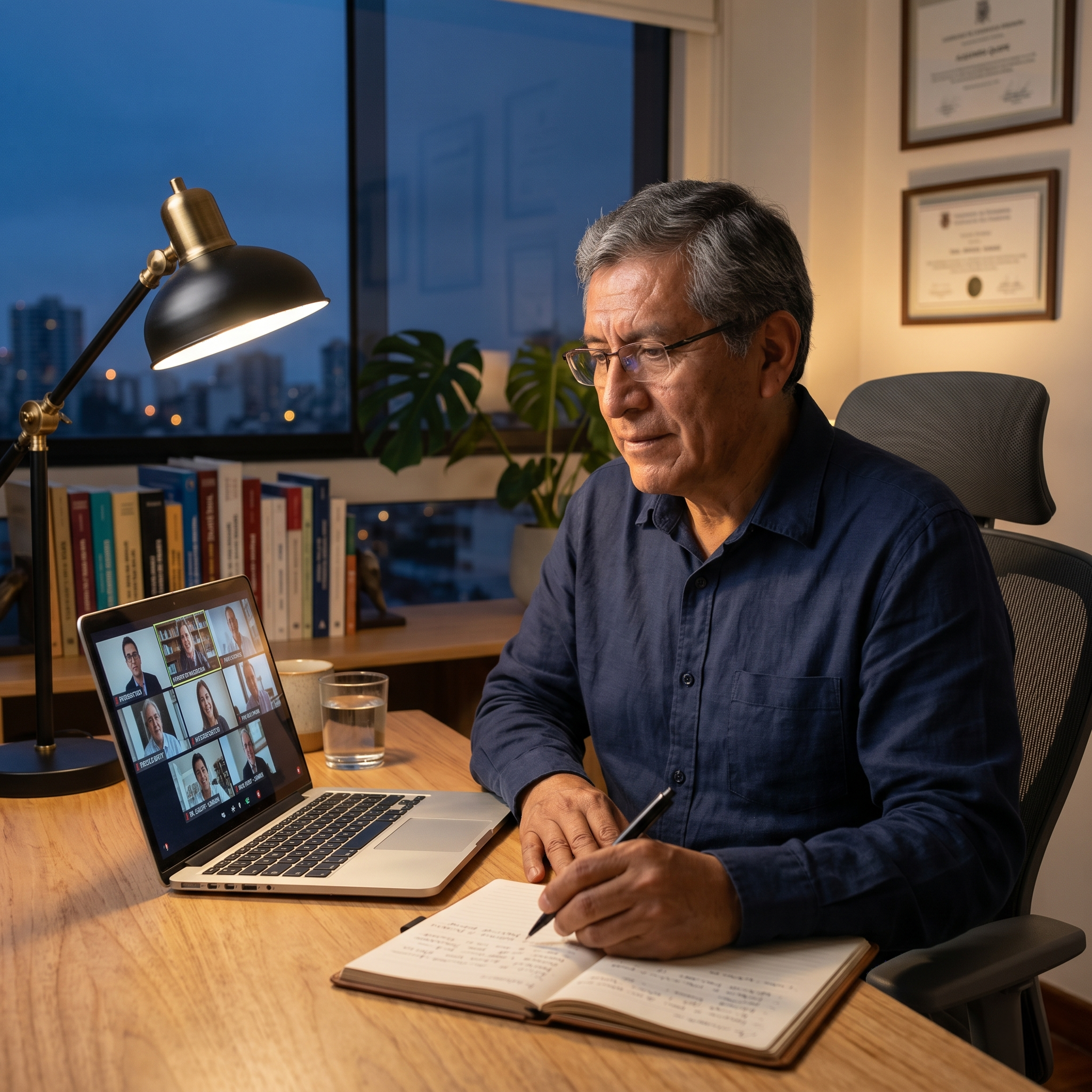 Profesional participa en una sesión virtual de formación continua